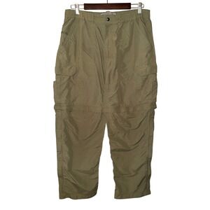 REI Mens Convertible Zip Off Legs Cargo Hiking Pants Size Large 30" Inseam Green